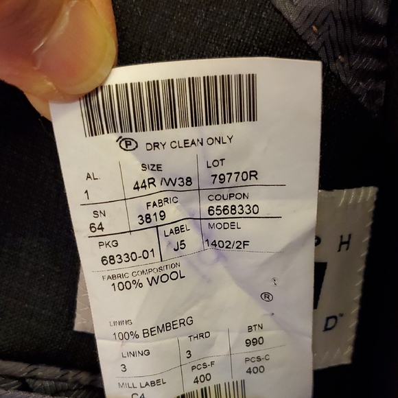 Joseph Abboud Dark Gray Suit Set - Picture 5 of 6